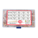 350Pack threaded inserts assortment kit M2-M6 metric internal thread rolled