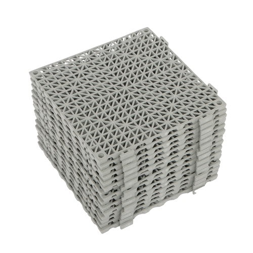 12x12Inch Interlocking Drainage Floor Tiles Modular Interlocking Tile 55Pcs Gray