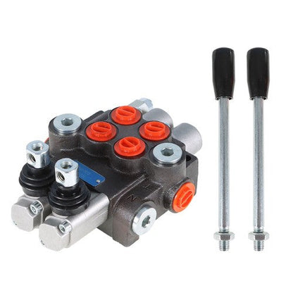 Hydraulic Monoblock Double Acting Control Valve 2 Spool 11 GPM SAE Ports New