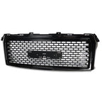 For GMC Sierra 1500 2014 2015 Front Hood Mesh Grill Glossy Black Plastic Durable