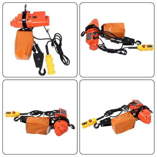 2200lbs Electric Chain Hoist 110V 10ft Lifting Height,10ft Wired Remote Control