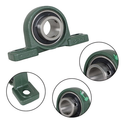 2Piece UCP208-24 Solid Base Pillow Block Bearing 1-1/2 Bore Self Aligning 2 Bolt