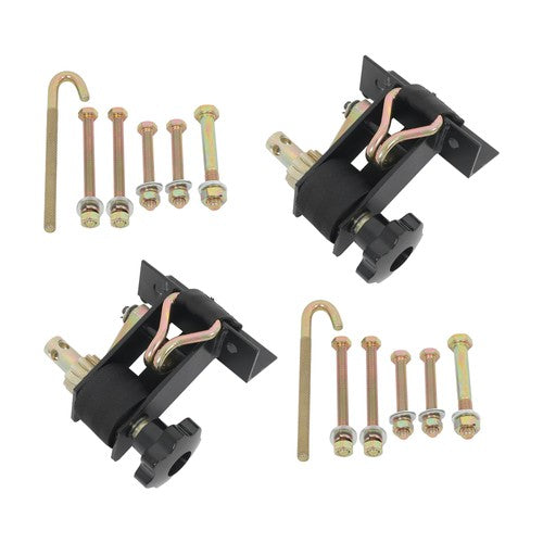 2 Pack 1.5" Wide x 7.5' Long Ladder Rack Ratchet Straps 1.4" Black Square Tube