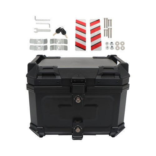 Motorcycle Top Case Waterproof Rear Tour Box with Security Lock Helmet Case 45L