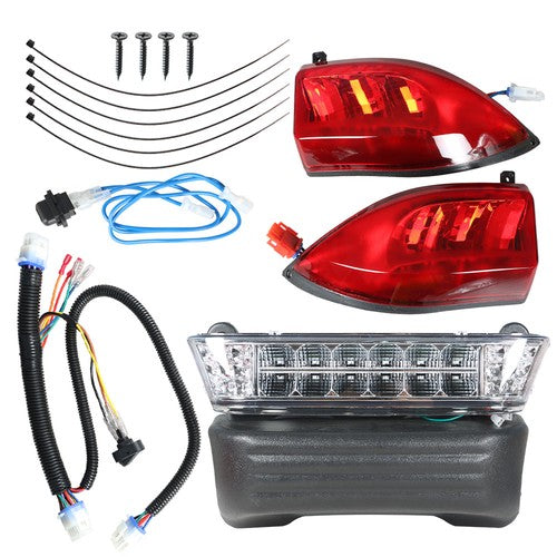 Fit For Club Car Precedent 2004-08 Golf Cart LED Headlight Tail Light Kit