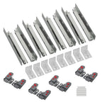 4 Pairs Undermount Drawer Slides 15 inch Undermount Soft Close Drawer Slides