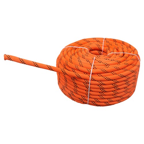 48 Stranded Braided Rope 3/8"×120' Orange Black Breaking Strength 3430 Pounds