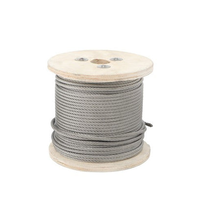 T304 3/16 Inch Stainless Steel Cable 7x19 Strands 250FT 3700 lbs Steel Wire Rope