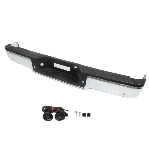 Rear Chrome Step Bumper Assembly For Ford F150 04-06 W/ Object Sensor Holes