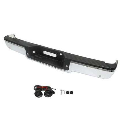 Rear Chrome Step Bumper Assembly For Ford F150 04-06 W/ Object Sensor Holes