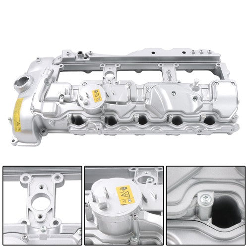 For BMW 135i 335i 535i 640i 740i X3 X5 N55 Aluminum Valve Cover w/ Gasket & Cap