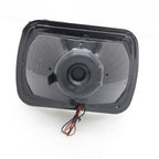 7" Inch 7X6 LED White CCFL Halo Diamond Cut Gray Lens Projector Headlights