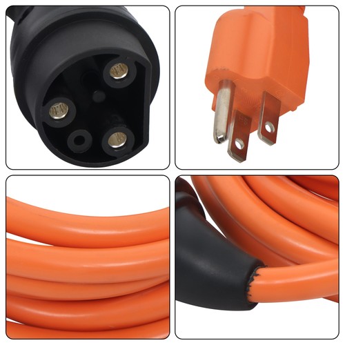 Golf Cart 120V Charger Power Cord 3 Pin Fits For Evolution ICON EV Golf Cart