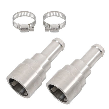 2×Heater Core Coolant Hose Connectors Fit For 1998-14 Silverado Tahoe Suburban