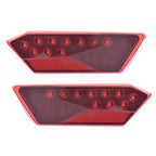 Nice Red LED Tail lights For Polaris RZR 1000 Tubro Pair XP 900 900s Platics USA