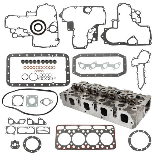 V1902 Cylinder Head with Full Gasket &Valves For Kubota Holland L553 L555 Thomas