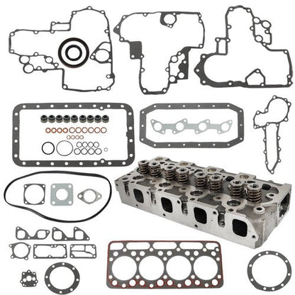 V1902 Cylinder Head with Full Gasket &Valves For Kubota Holland L553 L555 Thomas