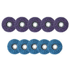 10 Pack: 4-1/2" x 7/8" Diamond Discs Stripping Wheel (5 pcs purple & 5 pcs blue)