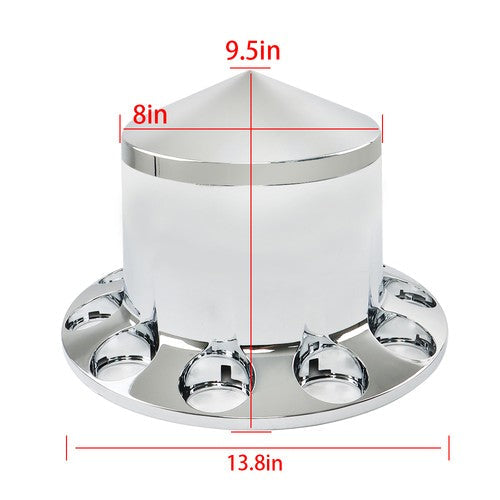 33mm Spiked Axle Cover Set Rear Axle Complete Wheel Cover Fits For Semi Truck