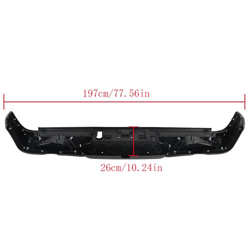 Rear Bumper w/ Vent w/o Sensor Holes Black Metal Suitable For RAM 1500 2019-2022
