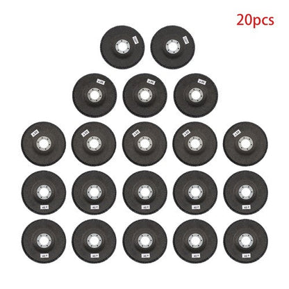 20 PCS T29 Flap Discs 4.5" x 7/8" 40/60/80/120 Grit Angle Grinder Sanding Disc