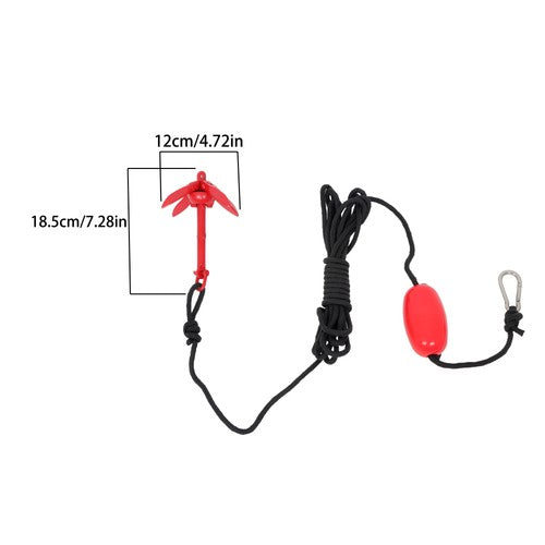For PWC Canoe Jet Ski 2× New Marine Kayak Folding Anchor Kit 1.5Lb Red