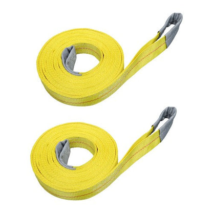 2 Pcs 20' x 2" Lifting Sling Straps 9400lbs Fracture Strength for Hoist, Truck