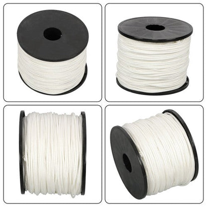 1/8 inch White Dacron Polyester Rope - 500 Foot Spool | Solid Braid