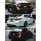 Rear Bumper Diffuser Lip Spoiler Wing Carbon Fiber for 2014-2017 for Infiniti Q50