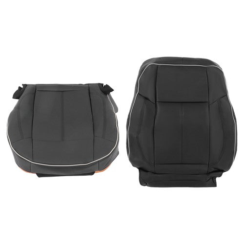 NEW For Hummer H3 2006-10 Driver Seat Cover Cushion+Backrest Black Leather