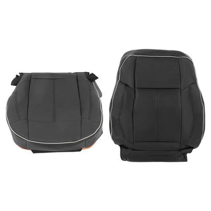 NEW For Hummer H3 2006-10 Driver Seat Cover Cushion+Backrest Black Leather