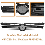 For 2011-2014 Volkswagen Touareg Front Bumper Upper Grille Grill W/Chrome Trim