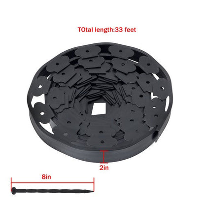 2" Garden Landscape Edging 33 Feet No Dig Lawn Edging Border With 30 8-In Spike