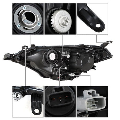 Headlight For Toyota Corolla 2014-2016 Headlamps Passenger Side Clear RH Housing