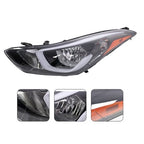 For 2014 2015 2016 Hyundai Elantra Headlights Assembly Left Right Pair w/ Bulbs