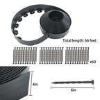 60pcs Anchoring Spik L-shaped 60FT Garden Edge Lawn Grass Stone Isolation Strip