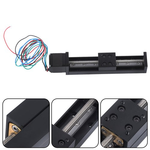 T6×1 100mm Mini Linear Guide Slide Actuator Screw Motion w/ NEMA11 Stepper Motor