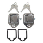 4-3/8" x 3-1/4" 2 Stainless Door Lock For RV Trailer Toolbox Handle Latch Key