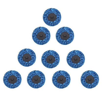 10 Pack 3" Blue Quick Change Easy Strip & Clean Discs For Paint Rust New