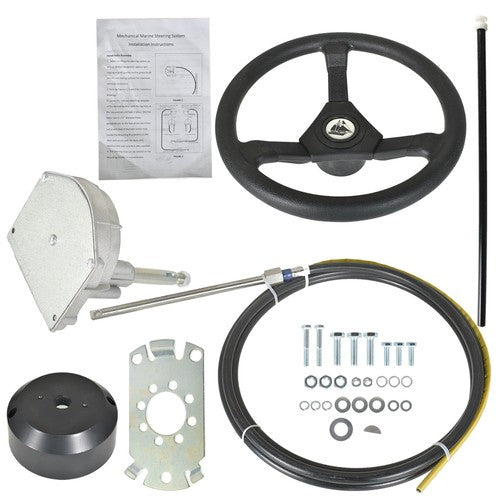 13 Feet Boat Rotary Steering System Outboard Kit Marine with Wheel SS13713