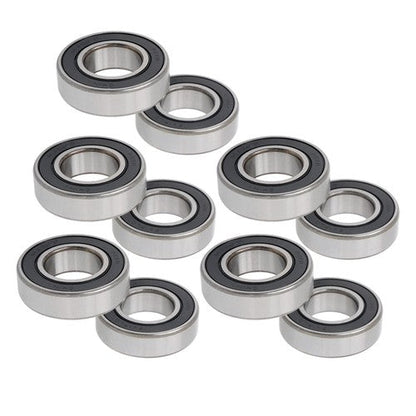 10Pcs 1641-2RS Deep Groove Ball Bearings 1In Inner Dia 2In OD 9/16In Bore Sealed