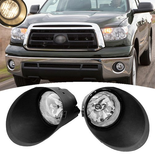 Pair Clear Fog Light w/ cover LH RH for 2007-13 for Toyota Tundra for Sequoia