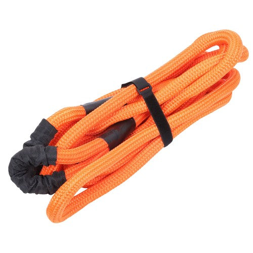 1"×20ft Kinetic Recovery Tow Rope Heavy Duty Energy Rope w/2 Soft Shackle Orange
