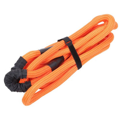 1"×20ft Kinetic Recovery Tow Rope Heavy Duty Energy Rope w/2 Soft Shackle Orange