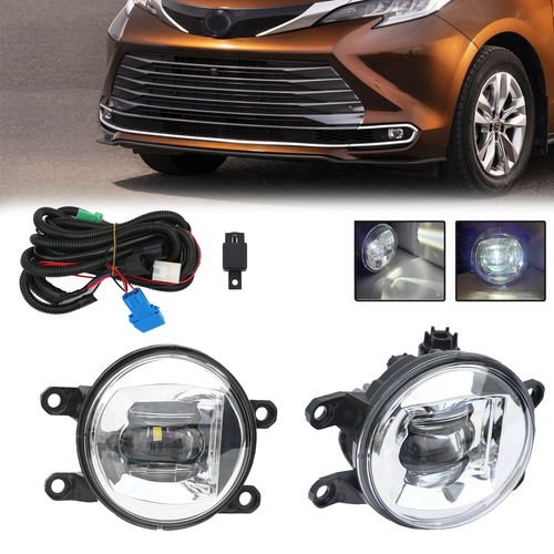 LED Fog Driving Lights Set for 2021-2025 2023 for TY Sienna Harness Switch Kits