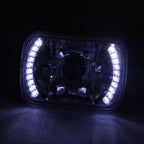 7x6 5X7 LED Halo Projector Headlight For Chevy Express Cargo Van 1500 2500 3500