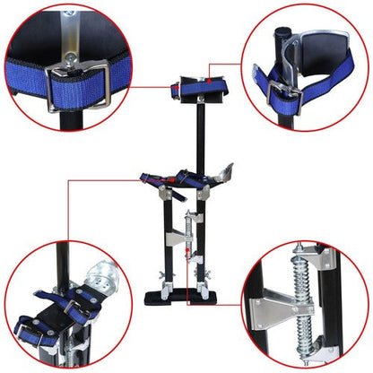 15" - 23" Adjustable Drywall Stilts Painters Walking Finishing Tools Black