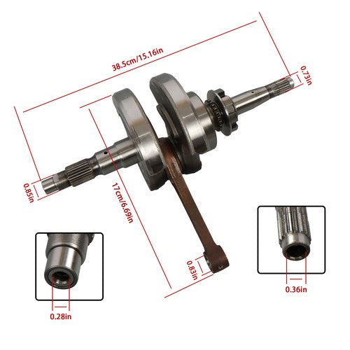 13200-016-0000 503-00993 132000160000 for HiSun 750 1:5 crankshaft Assy Massimo