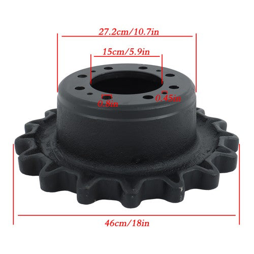 For Bobcat T630 T740 T750 T770 T870 7196807 Drive Sprocket - 8 Hole Dual Speed