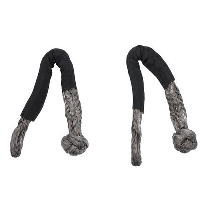 1"×30ft Gray Kinetic Recovery Rope With 2 Soft Shackles Kit 34000lbs Heavy Duty